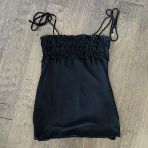 Charlotte Russe Black Ruched Camisole